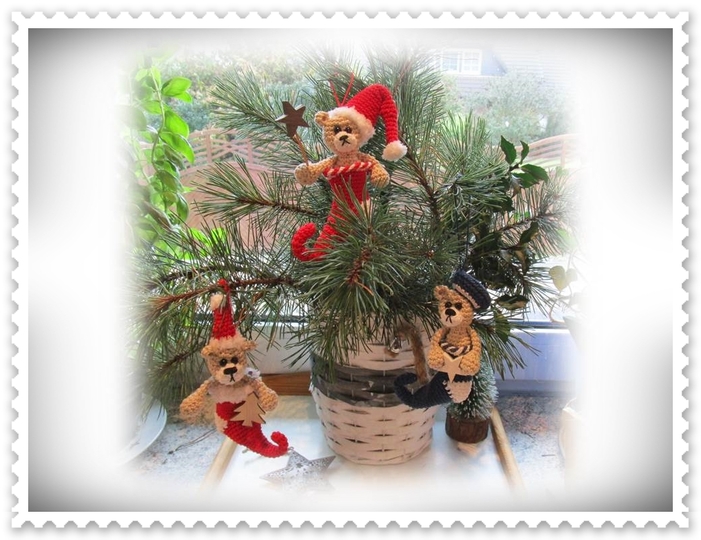 Häkelanleitung Weihnachtsbär im Socken / Maritim und Klassisch