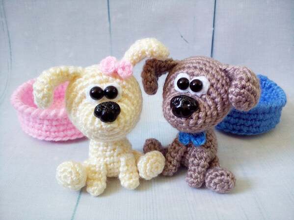 229 Crochet Pattern - Little puppy - Amigurumi PDF file by Knittoy CP