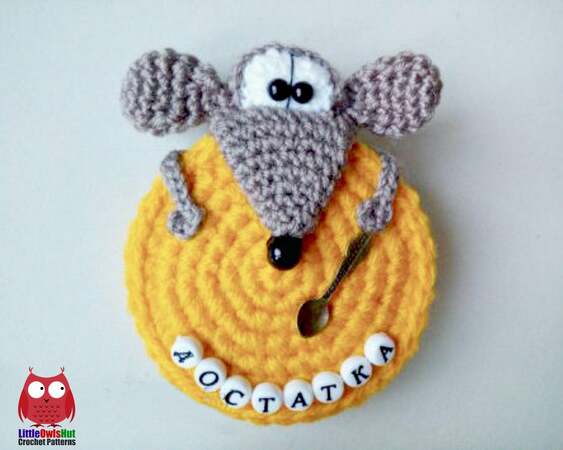 233 Crochet Pattern - Rat or Mouse with a Cheese - Amigurumi PDF file by Knittoy CP