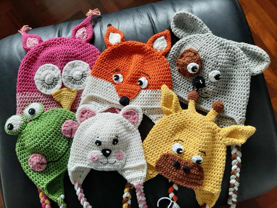 Baby- und Kindermützen 6 Versionen - 6 Größen