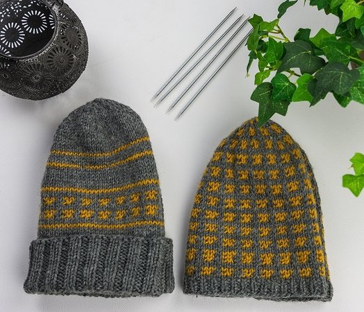 Paula and Paula - Knitting pattern set of matching hats