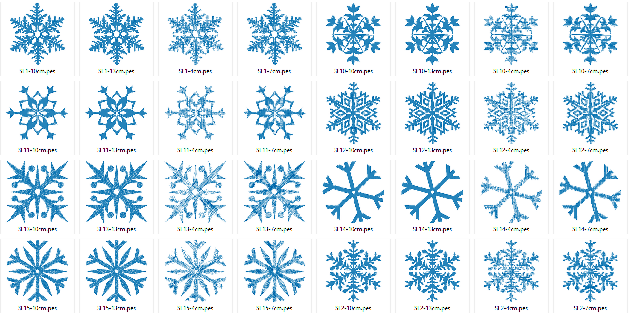 Mega Set Schneeflocken Schneestern Stern Stickdatei - Bild 3