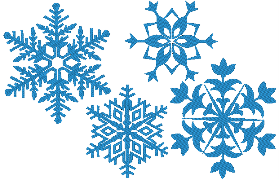 Mega Set Schneeflocken Schneestern Stern Stickdatei - Bild 5