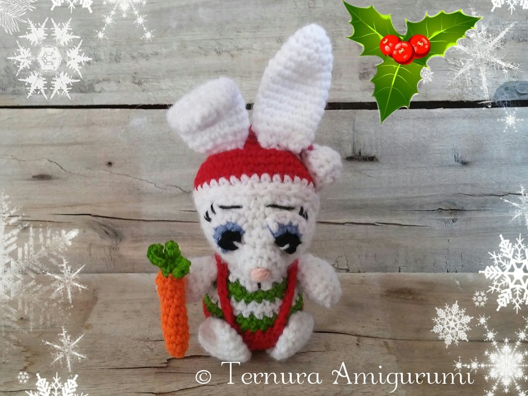 Crochet pattern Alex, the christmas rabbit PDF ternura amigurumi, english- deutsch- dutch - Image 2