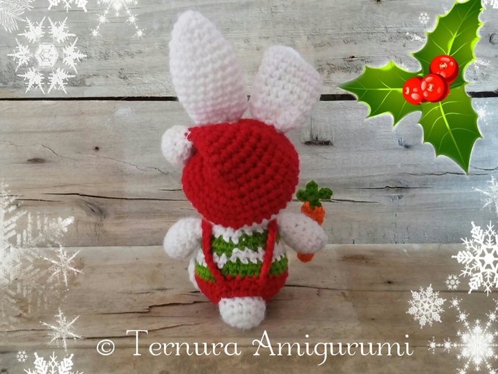 Häkelanleitung Alex,das weihnachtskaninchen PDF ternura amigurumi, english- deutsch- dutch