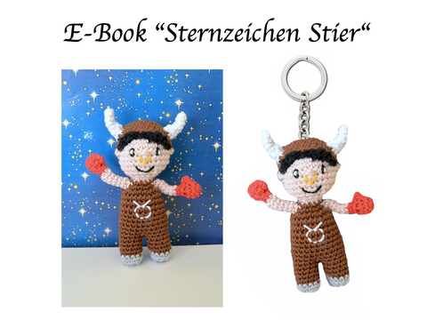 Häkelanleitung Sternzeichen Stier (ca. 13-14 cm)