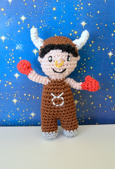 Häkelanleitung Sternzeichen Stier (ca. 13-14 cm)