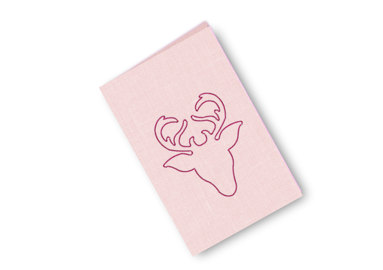 Stickdatei Hirschkopf - vier Größen