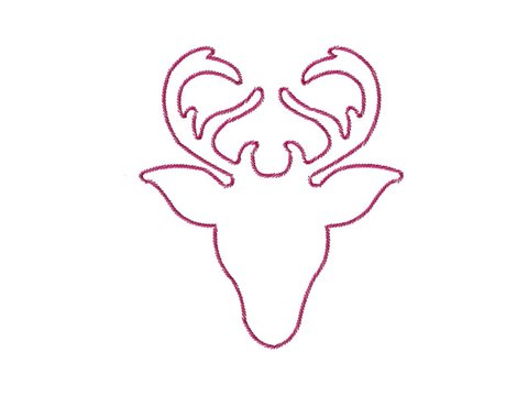 Stickdatei Hirschkopf - vier Größen