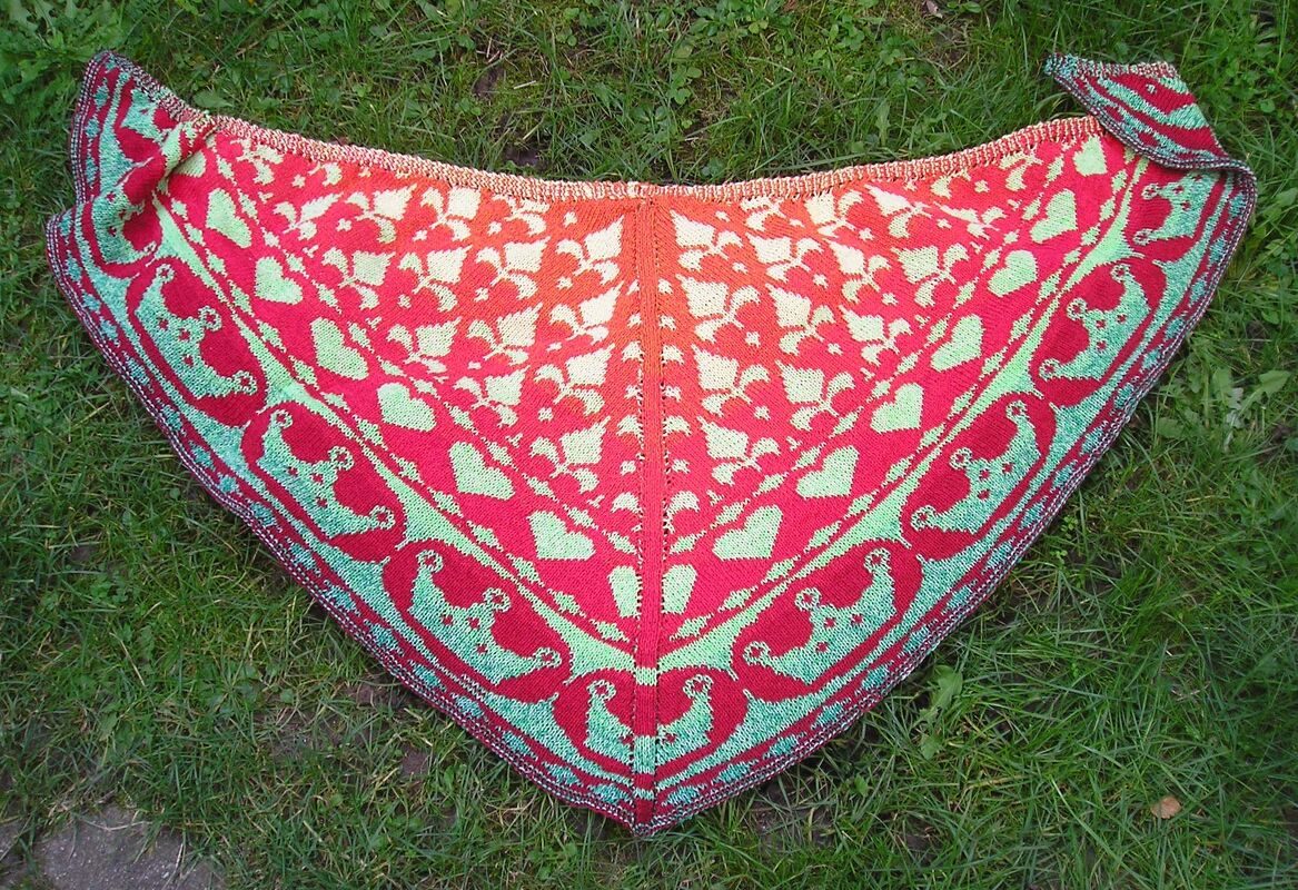 Strickanleitung Dreieckstuch "Krönung" - Bild 3