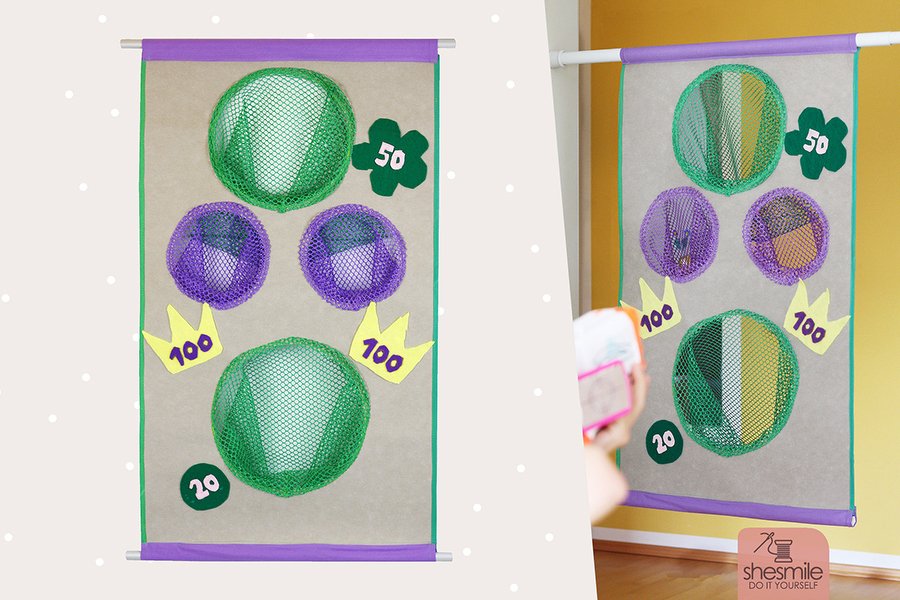 Zielscheibe mit Fangnetz KiddiScore (Nähanleitung für alle Größen)