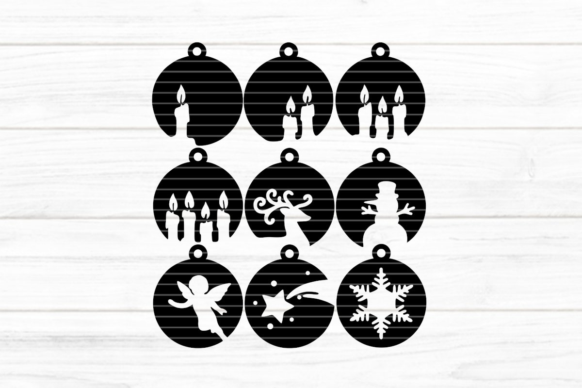 Deko Baumkugeln Plotterdatei SVG DXF FCM