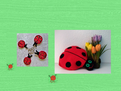 Sparpaket Marienkäfer, Kissen und Schlüsselanhänger