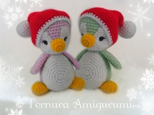 Häkelanleitung Weihnachten Pinguin 18cm PDF ternura amigurumi english- deutsch- dutch