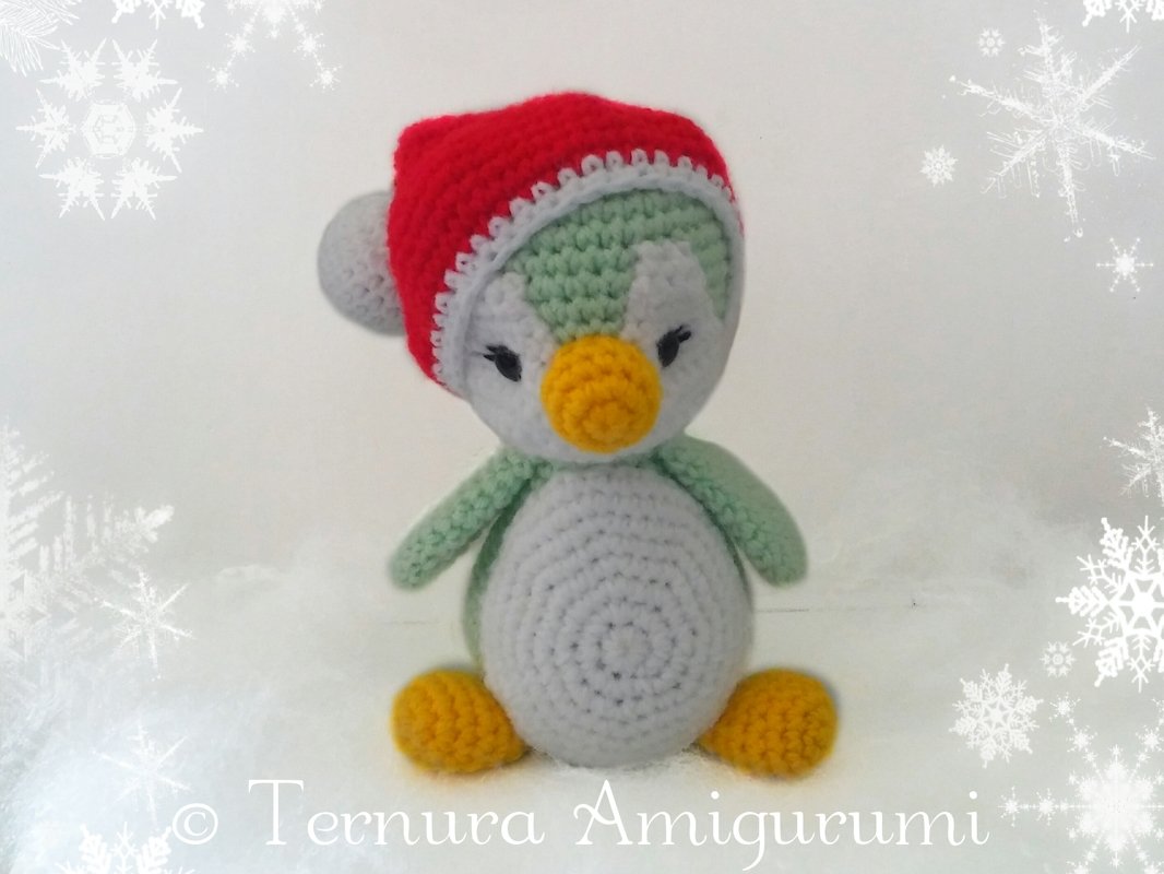 crochet pattern Christmas penguin 18cm PDF ternura amigurumi english- deutsch- dutch - Image 2