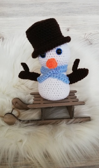 Häkelanleitung Schneemann 18 cm- Weihnachten kann kommen