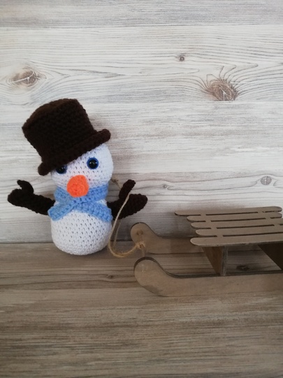 Häkelanleitung Schneemann 18 cm- Weihnachten kann kommen