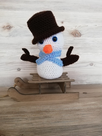 Häkelanleitung Schneemann 18 cm- Weihnachten kann kommen