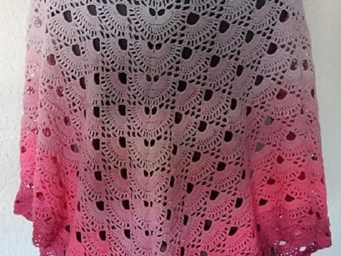 Häkelanleitung Dreiecktuch "Morgenröte"