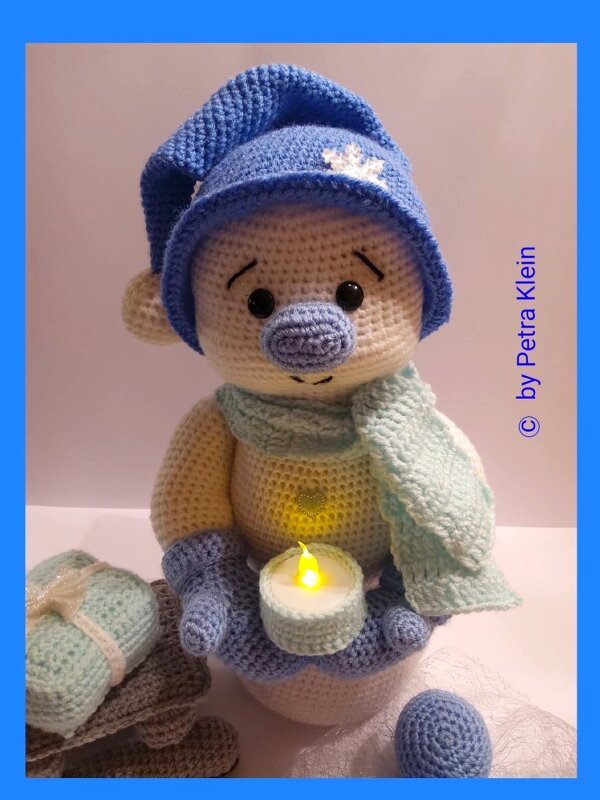 Häkelanleitung / Amigurumi / Schneemann mit Schlitten - Bild 4