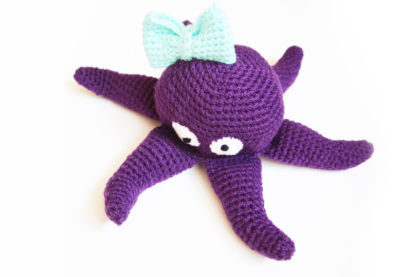 Krake Lilu + Schleife- Häkelanleitung von NiggyArts