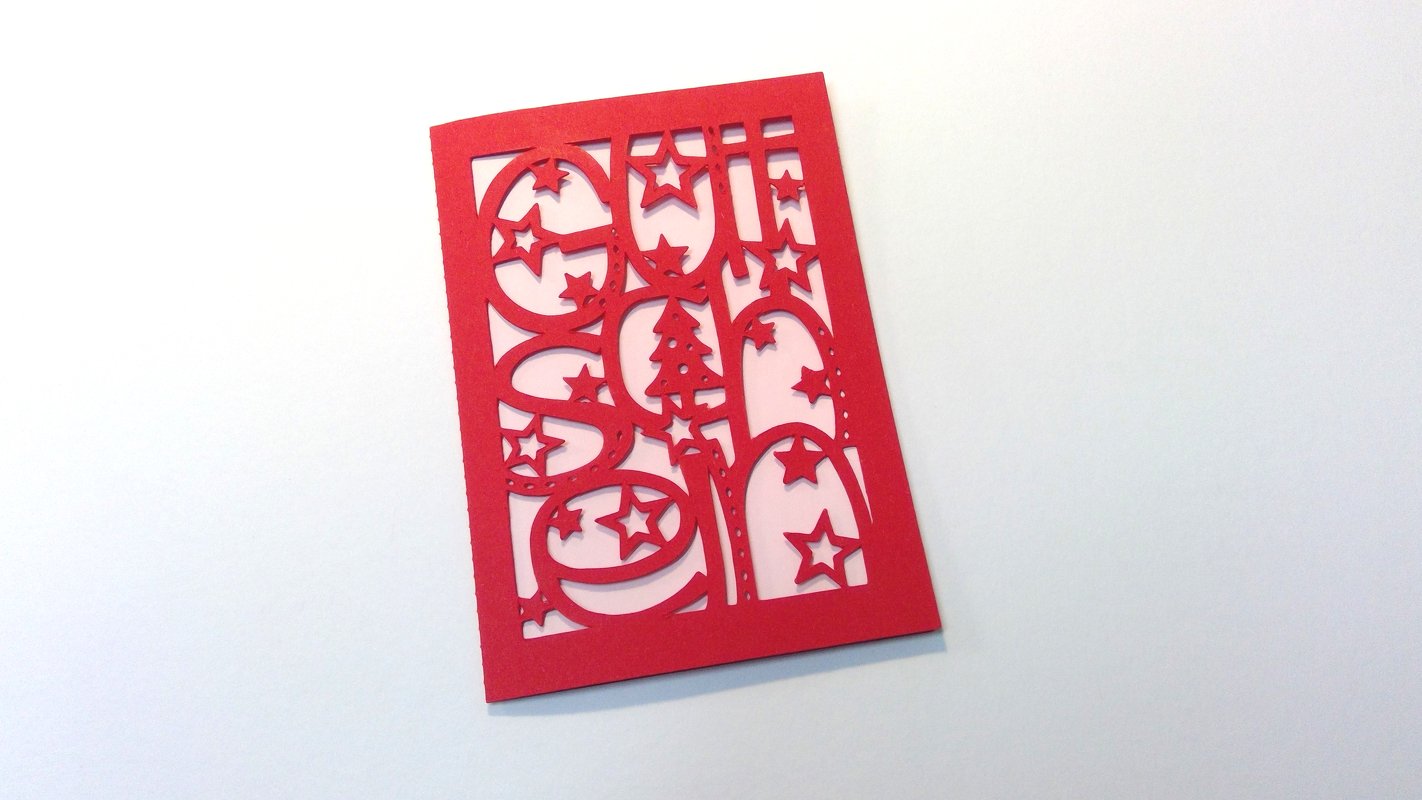 Karte Gutschein Weihnachten Plotterdatei SVG DXF FCM - Bild 3