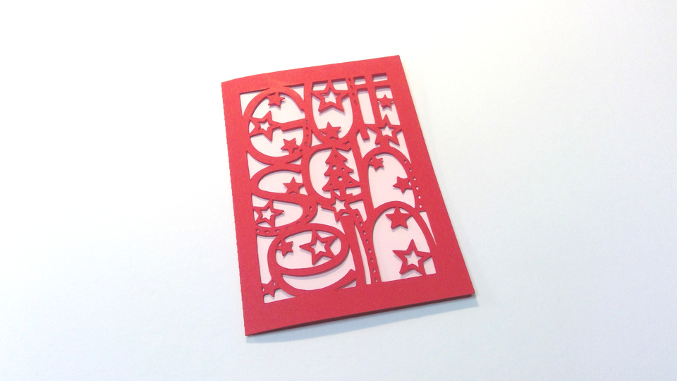 Karte Gutschein Weihnachten Plotterdatei SVG DXF FCM