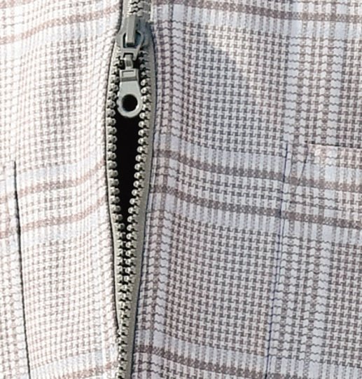 Lange, karierte Reißverschluss-Jacke (Nähanleitung)