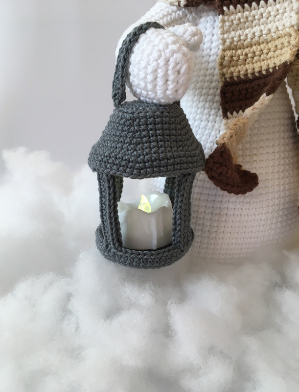 Häkelanleitung Schneemann Emil Flocke mit Laterne