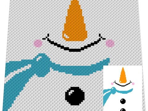 Häkelmuster *Mr. S - HappY SnowMan* Grafik für C2C Decke