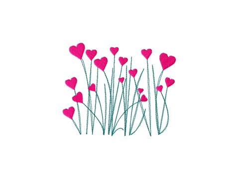 Stickdatei Herzchen in vier Größen