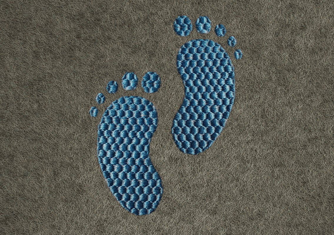 Stickdatei "Kleine Füße" - zwei Größen, 10x10 und 13x18 - Bild 2