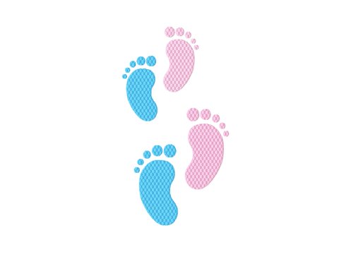 Stickdatei "Kleine Füße" - zwei Größen, 10x10 und 13x18