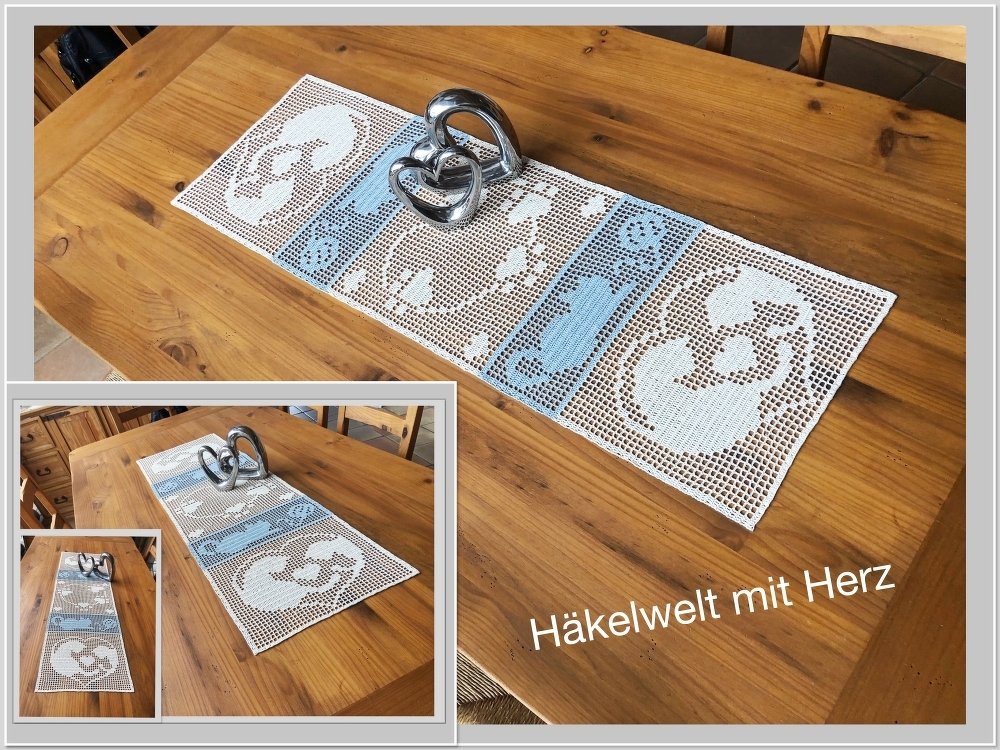 Häkeln / Tischläufer "Katzenliebe" - Bild 2