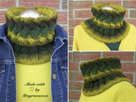 Strickanleitung für Kragenschal "Waldspaziergang"