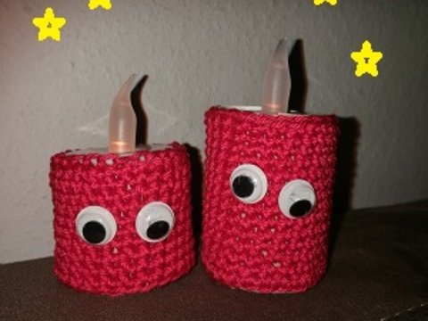 Häkelanleitung für Kerzen mit LED-Teelicht