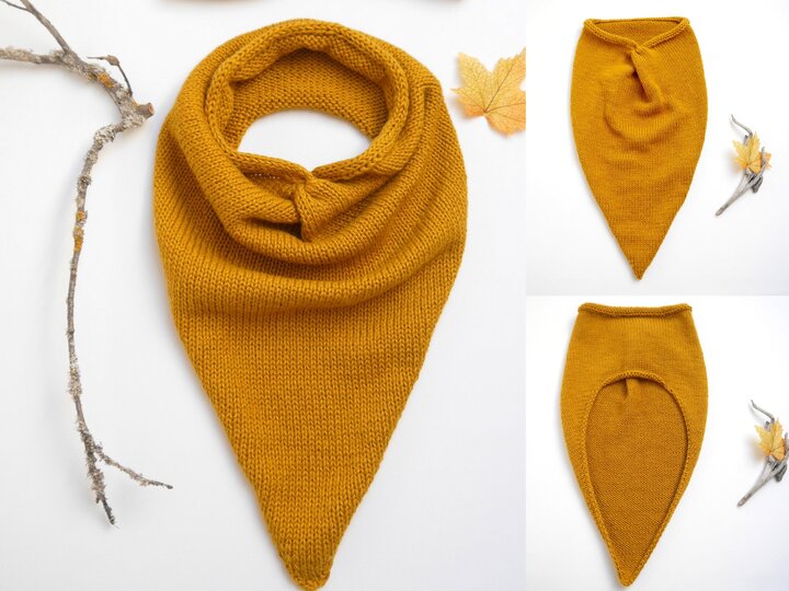 Knitting Pattern – Triangular Scarf LIV – No.227E