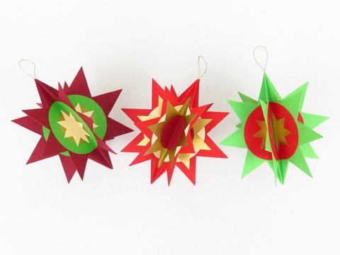 Christbaumanhänger, sehr einfach – Bastelanleitung und Vorlagen