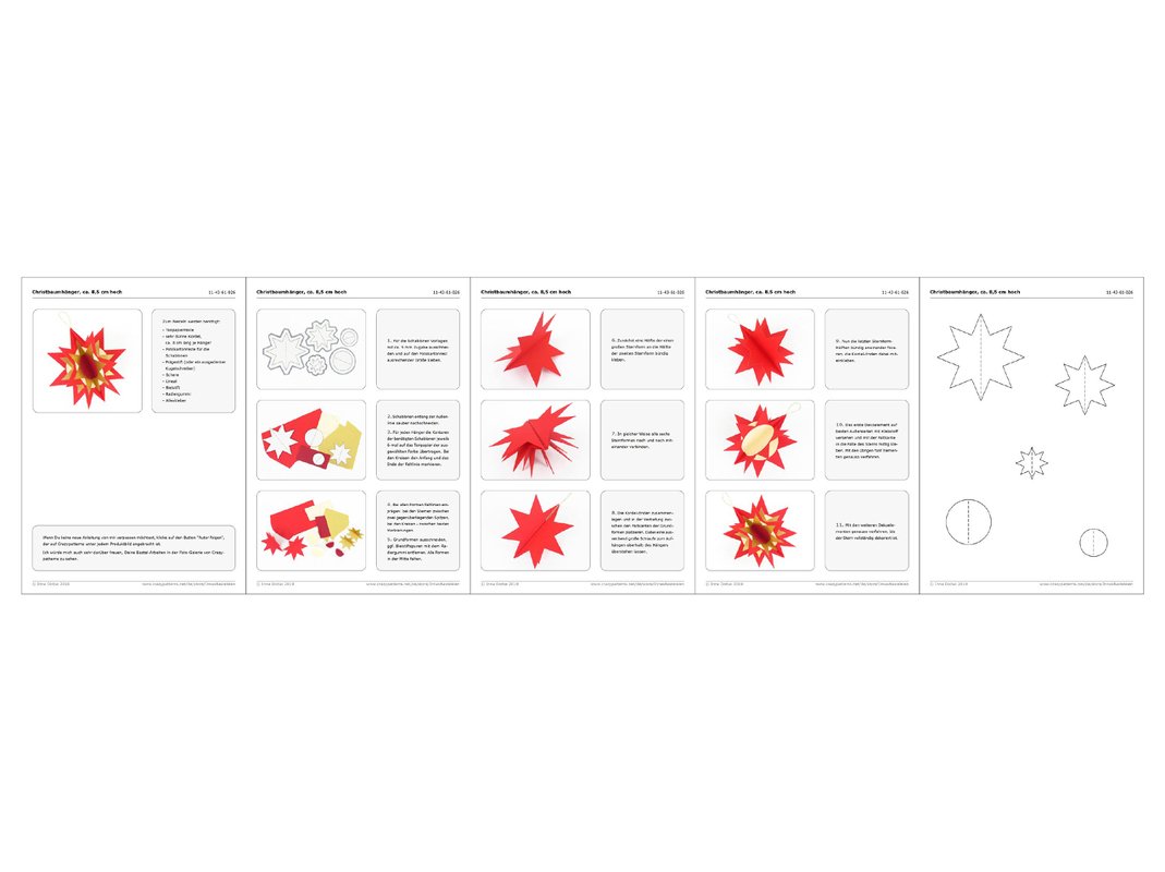 Christbaumanhänger, sehr einfach – Bastelanleitung und Vorlagen