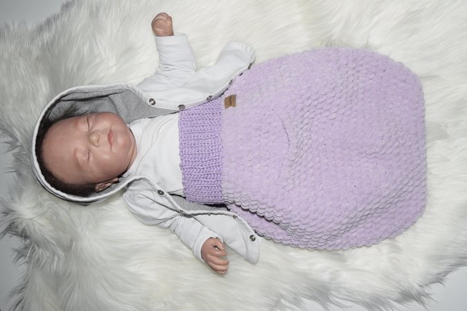 - VELVET - Baby Fußsack häkeln, für jede Babyschale und Buggy, ab 0 - 18 Monate, Strampelsack, Babyfußsack, Decke für den Autositz