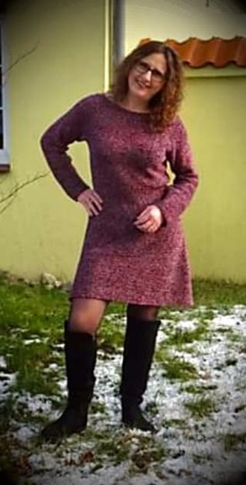 Strickanleitung Kleid "Das schlichte Rote" (Ohne Maschenprobe/ Für jede Damengröße)
