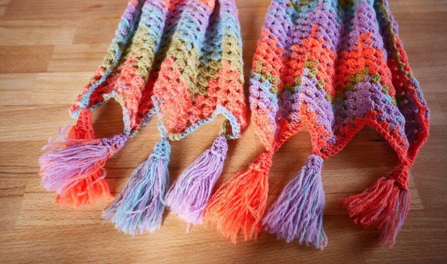 Häkelanleitung Grannyschal Niki