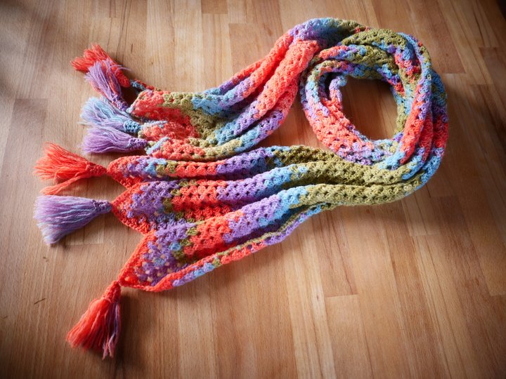 Häkelanleitung Grannyschal Niki