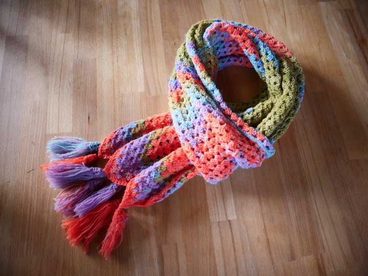 Häkelanleitung Grannyschal Niki