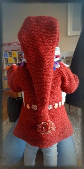 Strickanleitung Strickmantel "Luisas Zipfelmützentraum" ( Ohne Maschenprobe/ Für jede Kindergröße)