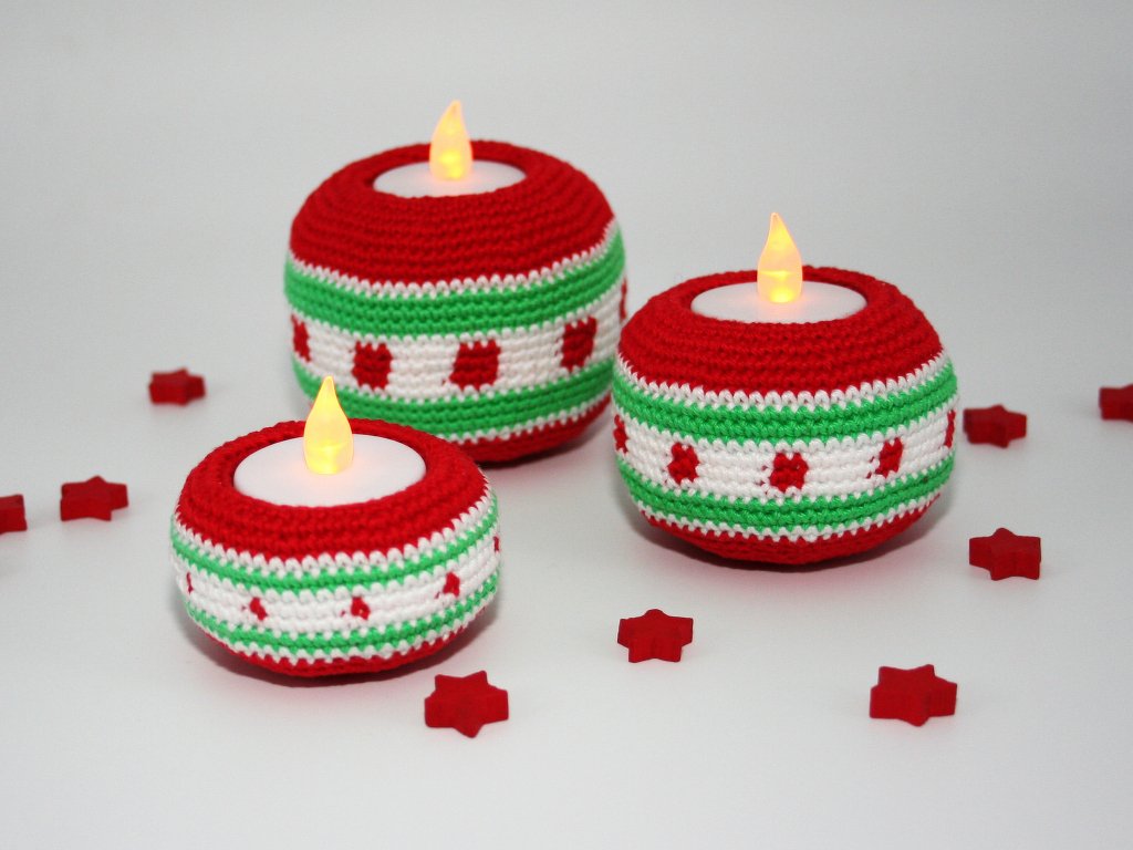 Tealight Holders - Christmas - Crochet Pattern