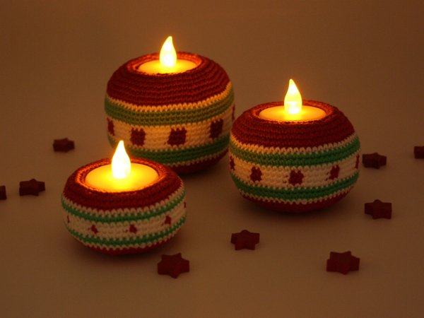 Tealight Holders - Christmas - Crochet Pattern