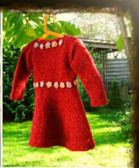 Strickanleitung Kinderkleid " Luisas Blumentraum" (Ohne Maschenprobe / Für jede Kindergröße)