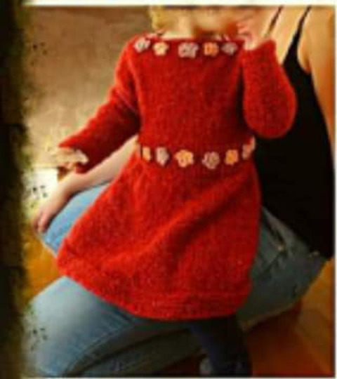 Strickanleitung Kinderkleid " Luisas Blumentraum" (Ohne Maschenprobe / Für jede Kindergröße)