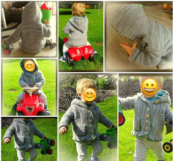 Strickanleitung Kinderstrickjacke "Bjarnes Kuschelliebe" ( Ohne Maschenprobe / Für jede Kindergröße)